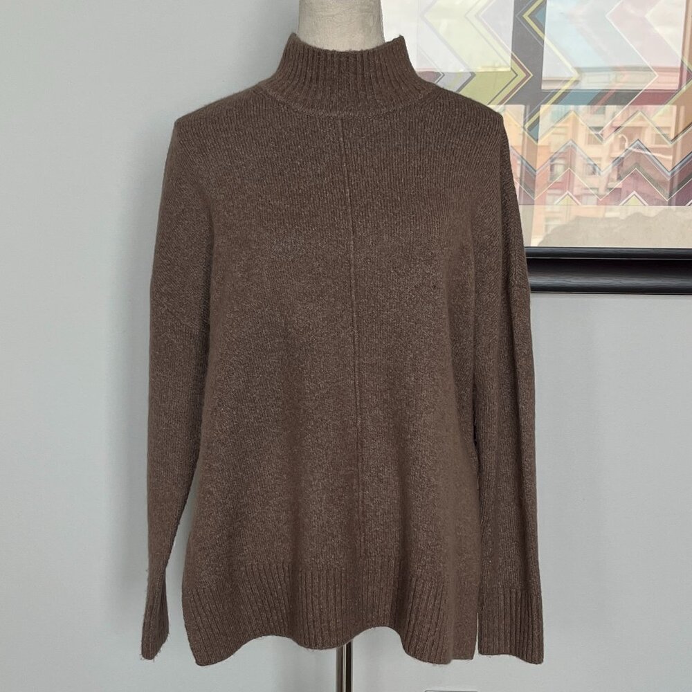 Jessica Simpson Brown Oversize Mock Neck Sweater M